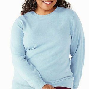 Zenobia Baby Blue Bow Angora Sweater XXL